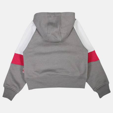 Sweat à capuche fille imprimé Gris+Marine+Rose 4 - vertbaudet enfant 