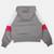 Sweat à capuche fille imprimé Gris+Marine+Rose 4 - vertbaudet enfant 