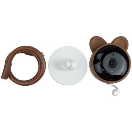 Babyphone connecté ours brun Marron, blanc 4 - vertbaudet enfant 
