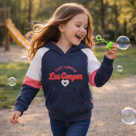 Sweat à capuche fille imprimé Gris+Marine+Rose 7 - vertbaudet enfant 