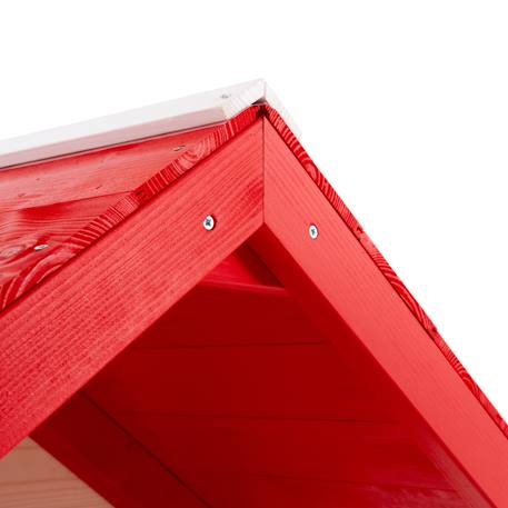 Maisonnette modulable coquelicot bois fsc® Marron - rouge - blanc 3 - vertbaudet enfant 