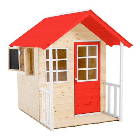 Maisonnette modulable coquelicot bois fsc® Marron - rouge - blanc 2 - vertbaudet enfant 