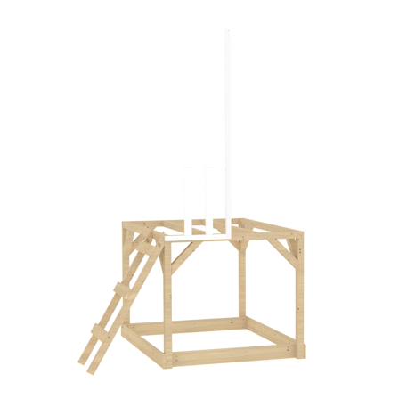 Plateforme pilotis pour maisonnette modulable  bois fsc® Marron - blanc 1 - vertbaudet enfant 