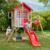 Maisonnette sur pilotis, glissière, 1 balançoire coquelicot bois fsc® Marron - rouge - blanc 1 - vertbaudet enfant 