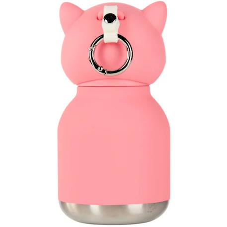 Mini gourde isotherme bestie renard Rose, blanc, noir 2 - vertbaudet enfant 