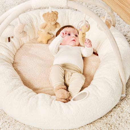 Tapis d'éveil avec arches teddy (90 cm) Ecru, beige 3 - vertbaudet enfant 