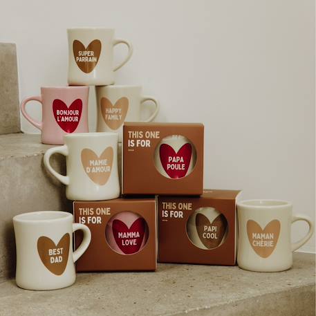 Mug papi cool Marron, écru 4 - vertbaudet enfant 