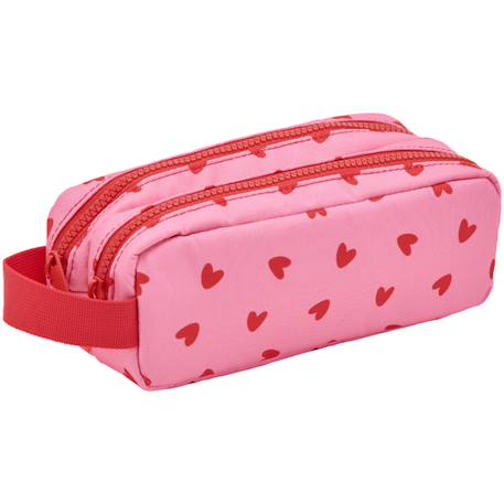 Trousse double compartiment Beige, marron+Marron, beige+Marron, noir+Rose, rouge+Rouge, rose 6 - vertbaudet enfant 