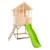 Maisonnette sur pilotis balcon et glissière basilic bois fsc® Marron - vert 2 - vertbaudet enfant 