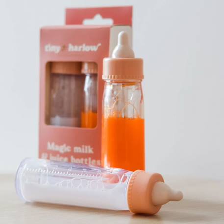 Duo de biberons magiques pour poupée Blanc, rose 4 - vertbaudet enfant 