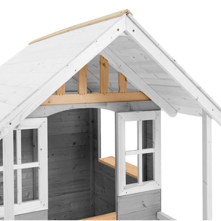 Maisonnette modulable perce-neige bois fsc® Gris - blanc - marron 3 - vertbaudet enfant 