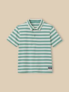 Garçon-T-shirt, polo, sous-pull-Polo-Polo rayé garçon - coton biologique
