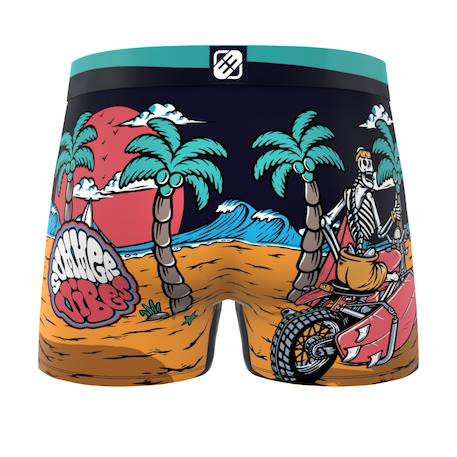 Lot de 3 boxers  retro summer Orange/noir/jaune/blanc 6 - vertbaudet enfant 