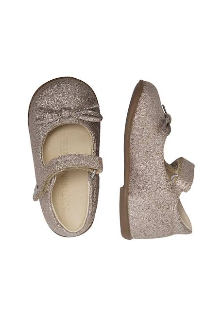 Ballerines en tissu pailleté ballet Rose clair-+Rose poudré- 4 - vertbaudet enfant 