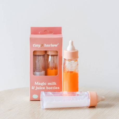 Duo de biberons magiques pour poupée Blanc, rose 3 - vertbaudet enfant 