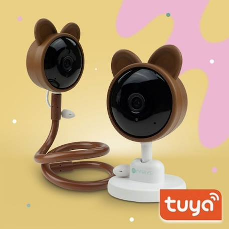 Babyphone connecté ours brun Marron, blanc 6 - vertbaudet enfant 