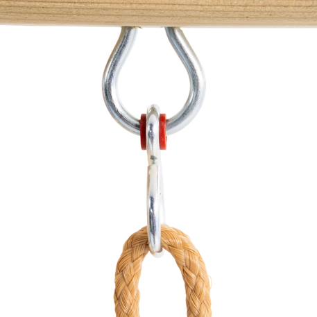 Bras de portique 2 balançoires  bois fsc® Marron - rouge 5 - vertbaudet enfant 