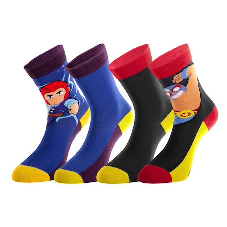 Garçon-Lot de 4 paires de chaussettes  brawl stars