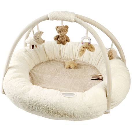 Tapis d'éveil avec arches teddy (90 cm) Ecru, beige 1 - vertbaudet enfant 
