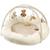 Tapis d'éveil avec arches teddy (90 cm) Ecru, beige 1 - vertbaudet enfant 