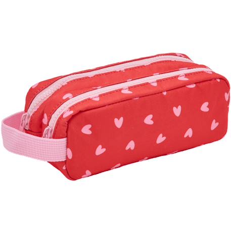 Trousse double compartiment Beige, marron+Marron, beige+Marron, noir+Rose, rouge+Rouge, rose 8 - vertbaudet enfant 