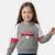 Sweat à capuche fille imprimé Gris+Marine+Rose 1 - vertbaudet enfant 