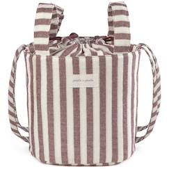 Puériculture-Poussette-Sac bucket cherry rayé