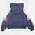 Sweat à capuche fille imprimé Gris+Marine+Rose 9 - vertbaudet enfant 