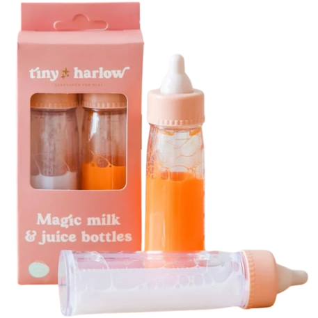 Duo de biberons magiques pour poupée Blanc, rose 1 - vertbaudet enfant 