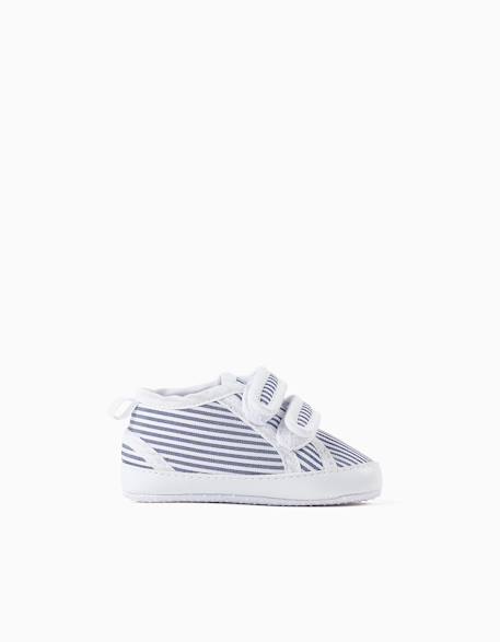 Baskets en toile à rayures Bleu foncé 2 - vertbaudet enfant 