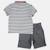 Ensemble polo et short bébé garçon été Gris+Marine 4 - vertbaudet enfant 