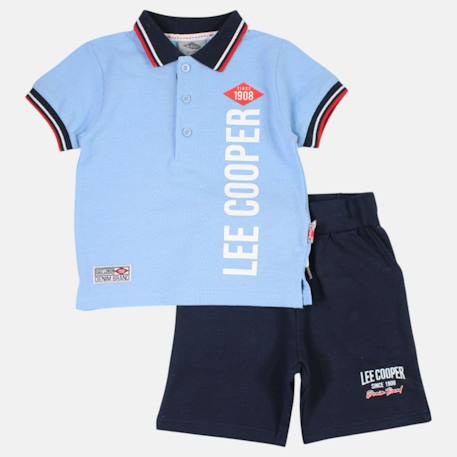 Ensemble polo et short bébé garçon été Bleu+Vert 3 - vertbaudet enfant 
