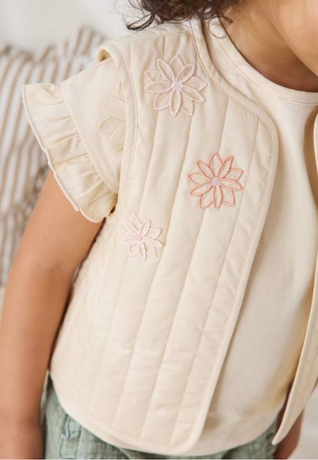 Veste sans manches enfant en popeline poésie d'été  - vertbaudet enfant