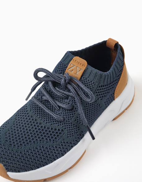 Baskets flyknit à lacets Bleu foncé 4 - vertbaudet enfant 