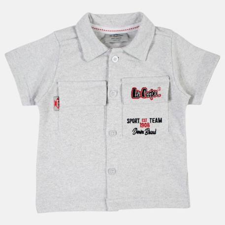 Ensemble chemiser et short  bébé   garçon imprimé  col chemise Gris+Kaki+Marine 6 - vertbaudet enfant 