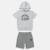 Ensemble sweat à capuche manches courtes et short garçon Bleu+Gris+Marine+Vert 6 - vertbaudet enfant 