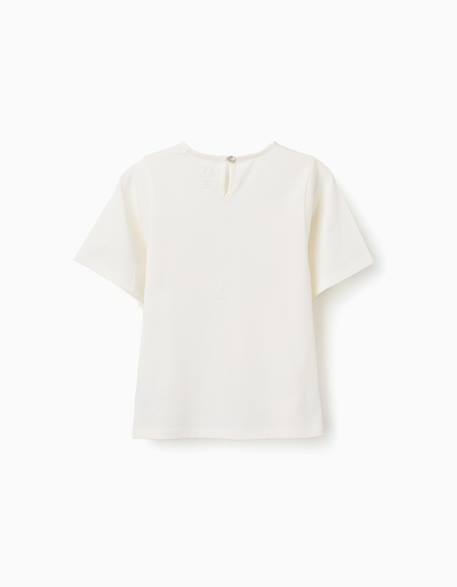 T-shirt en coton avec poche brodée Beige clair+Marrón 2 - vertbaudet enfant 
