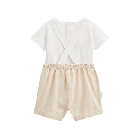 Ensemble salopette bébé et t-shirt auguste Sable 3 - vertbaudet enfant 