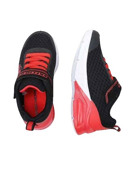 Baskets à scratch et lacets microspec max – confort et style enfant unisexe Noir/rouge 3 - vertbaudet enfant 
