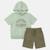 Ensemble sweat à capuche manches courtes et short garçon Bleu+Gris+Marine+Vert 12 - vertbaudet enfant 