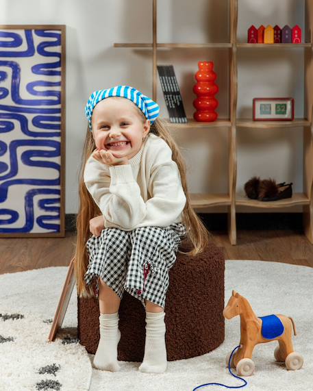 Pouf enfant en teddy Biscuit+Cream white+Guava+Maple+Matcha+Warm hazel 31 - vertbaudet enfant 