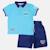 Ensemble polo et short  bébé   garçon imprimé  col chemise Bleu+Kaki+Orange 3 - vertbaudet enfant 