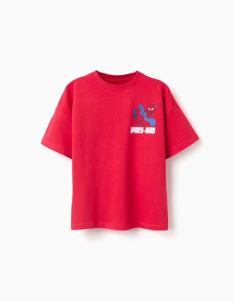 T-shirt en coton avec imprimés spider-man Rouge 1 - vertbaudet enfant 