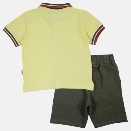 Ensemble polo et short bébé garçon été Bleu+Vert 10 - vertbaudet enfant 