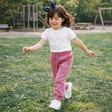 Pantalon de jogging fille Marine+Noir+Rose 12 - vertbaudet enfant 