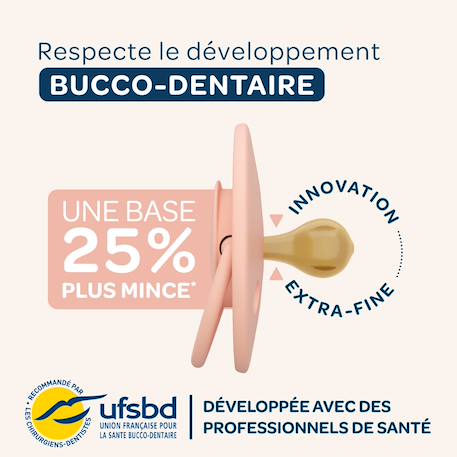 Sucettes rondes - 0 à 6 mois Lilas/beige+Rose/beige 7 - vertbaudet enfant 