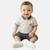 Ensemble polo et short bébé garçon été Gris+Marine 1 - vertbaudet enfant 