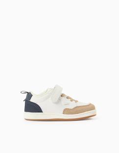 Chaussures-Baskets en bi-matière avec fermeture à scratch