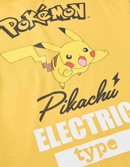 T-shirt en coton avec imprimés pikachu Jaune foncé 4 - vertbaudet enfant 
