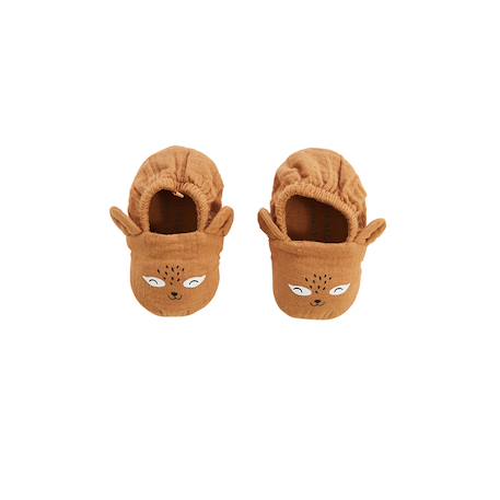 Chaussons bébé en gaze de coton gabin Ocre 3 - vertbaudet enfant 